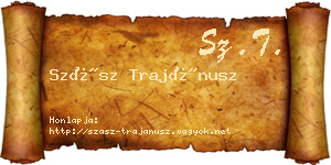 Szász Trajánusz névjegykártya